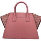 Avril Large Rose Signature Leather Top Zip Satchel Crossbody Bag