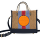 (CA291) Dempsey Straw Natural Multi Tote 22 Crossbody Handbag Purse Bag