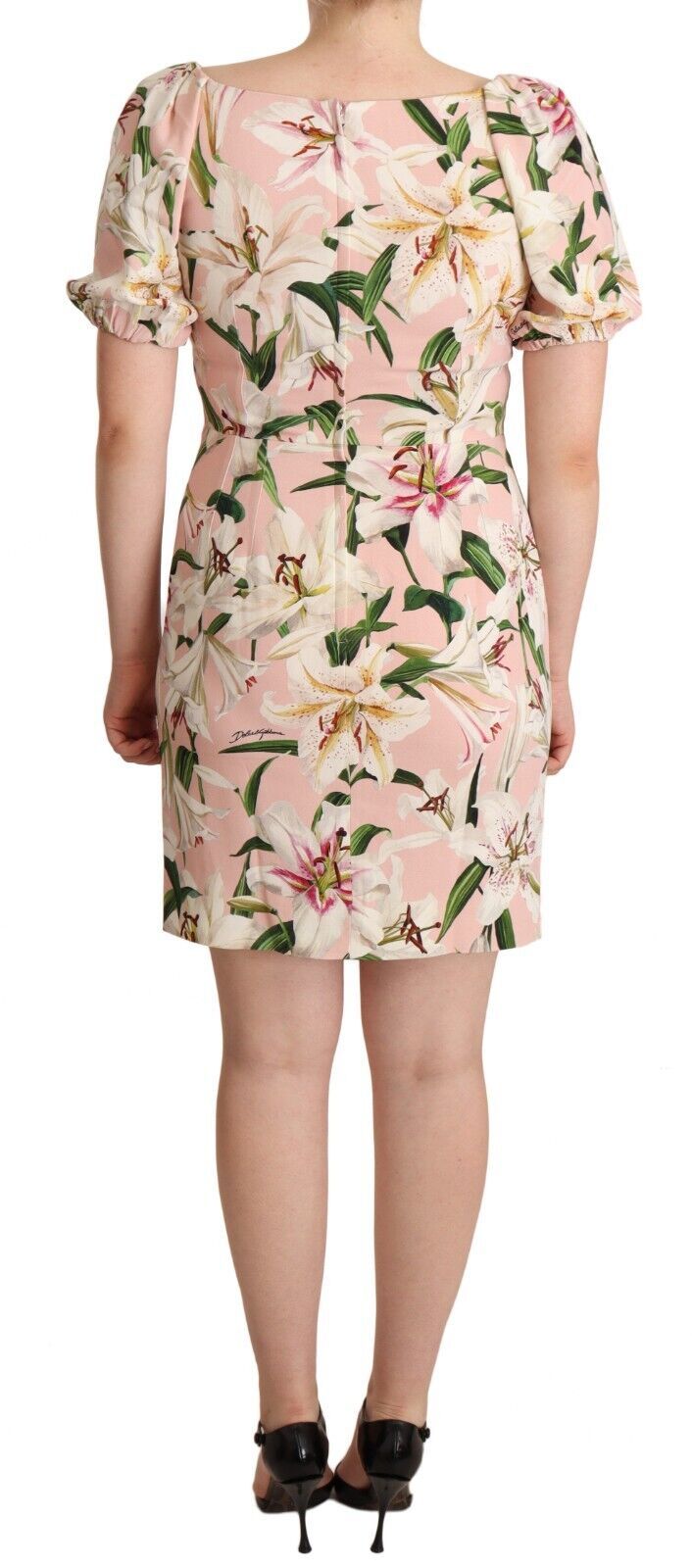 Floral Lilies Print Mini Dress