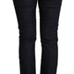Black Cotton Stretch Low Waist Skinny Denim Jeans