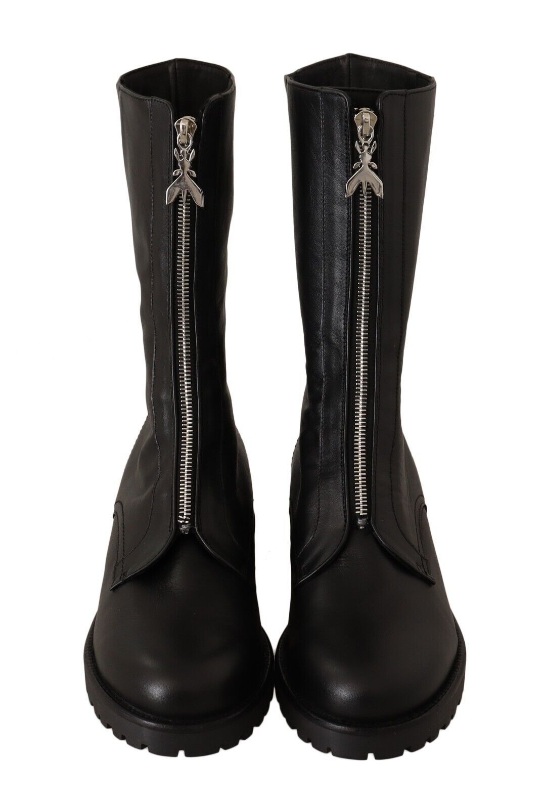 Elegant Black Leather High Boots