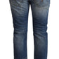 Elegant Mid-Waist Cotton Denim Jeans