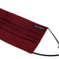 Elegant Maroon Silk Pleated Face Mask