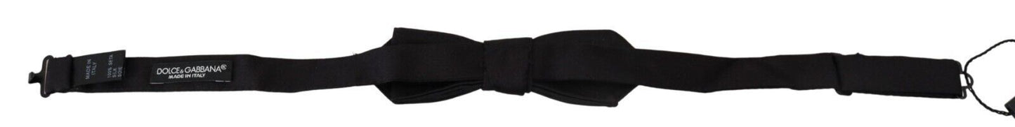 Elegant Silk Black Bow Tie