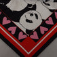 Multicolor Panda Print Silk Shawl Wrap Scarf