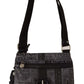 Chic Gray Fabric Crossbody Bag with Zipper Closure