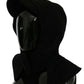 Chic Black Hooded Scarf Hat by Top Designer