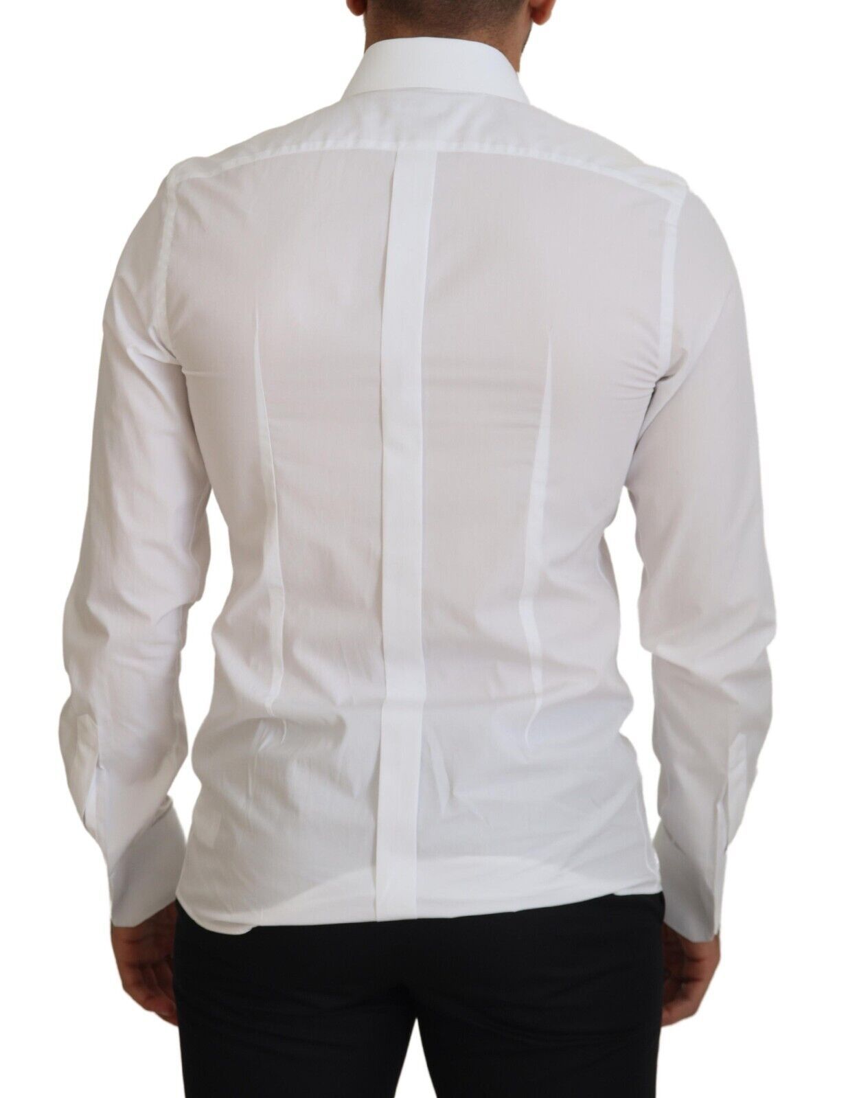 Elegant White Slim Fit Dress Shirt