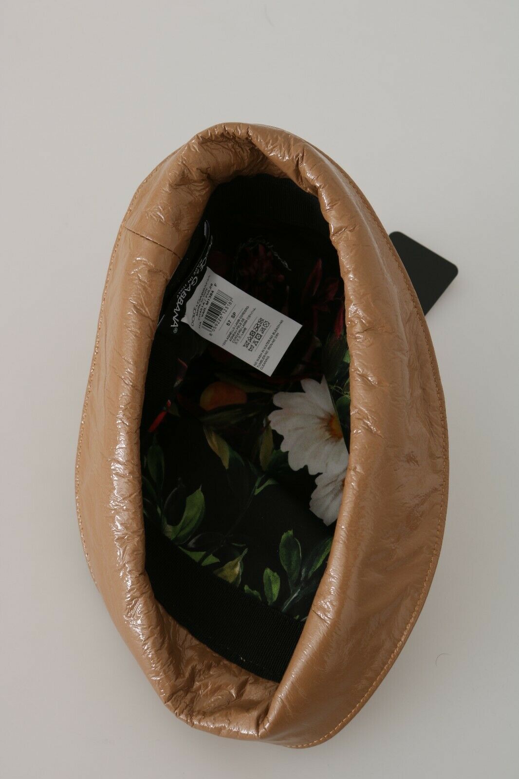 Exquisite Brown Bucket Cap with Floral Lining