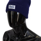 Elegant Blue Virgin Wool Beanie Hat for Men