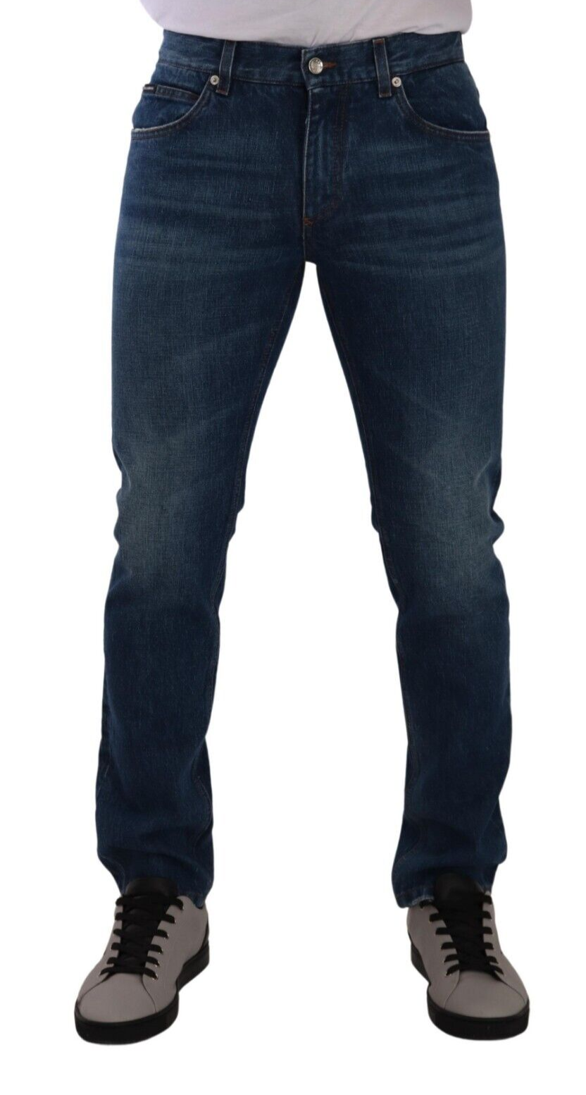 Elegant Dark Blue Skinny Denim Jeans