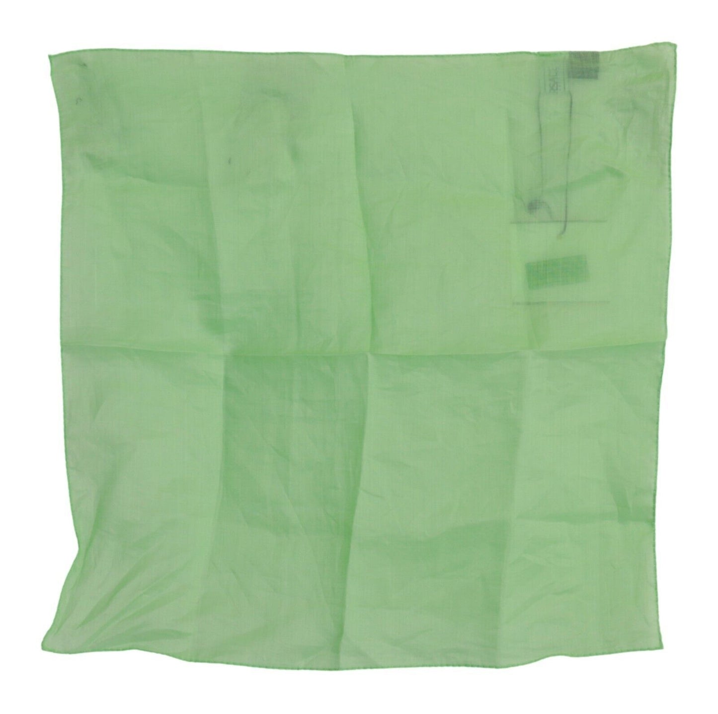 Apple Green Linen Square Foulard Head Wrap Scarf