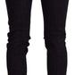 Chic Black Slim Fit Designer Jeans