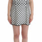 Chic Black and White Leather Mini Dress