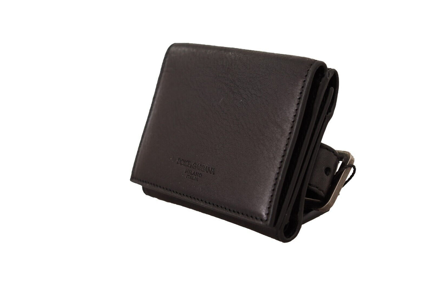 Elegant Leather Trifold Multi Kit with Belt Strap