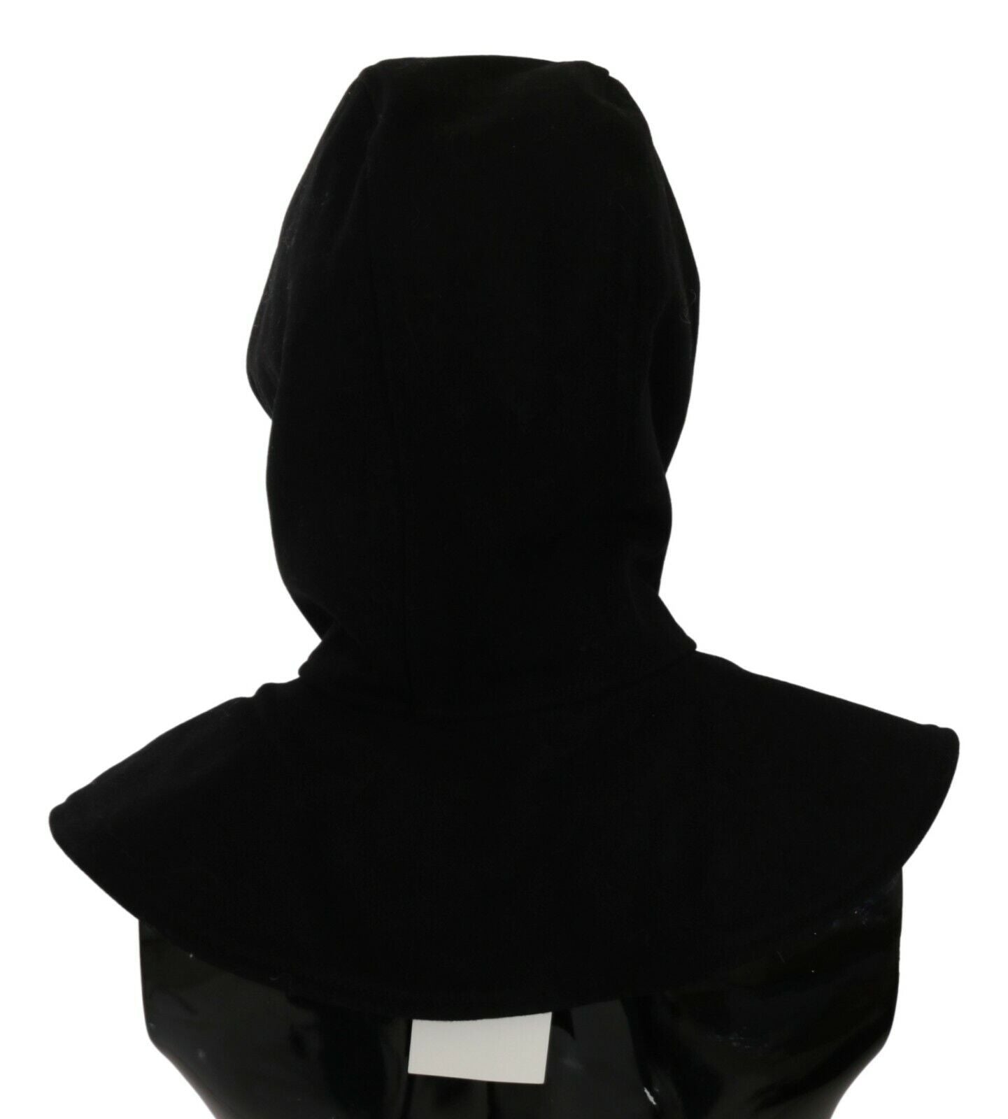 Chic Black Hooded Scarf Hat by Top Designer