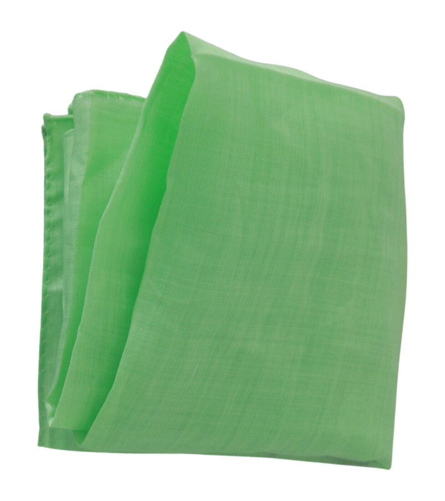 Apple Green Linen Square Foulard Head Wrap Scarf