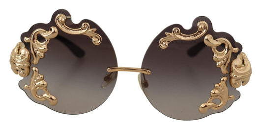 Elegant Gold Baroque Sunglasses