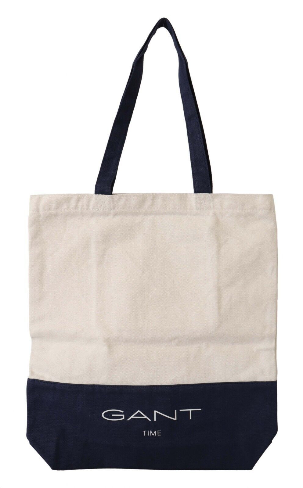 Chic Blue & White Canvas Tote Bag