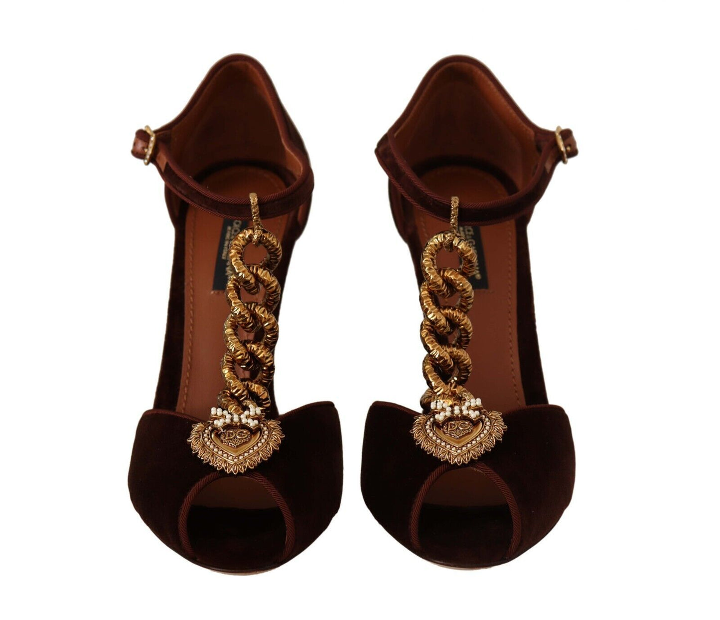 Maroon Devotion T-Chain Heels Sandals