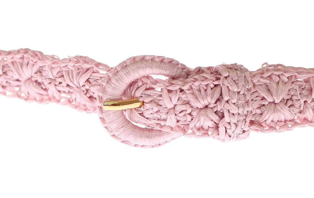 Elegant Pink Viscose Women's Belt - Made in Italy