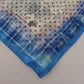 Elegant Blue Silk Men's Bandana Head Wrap