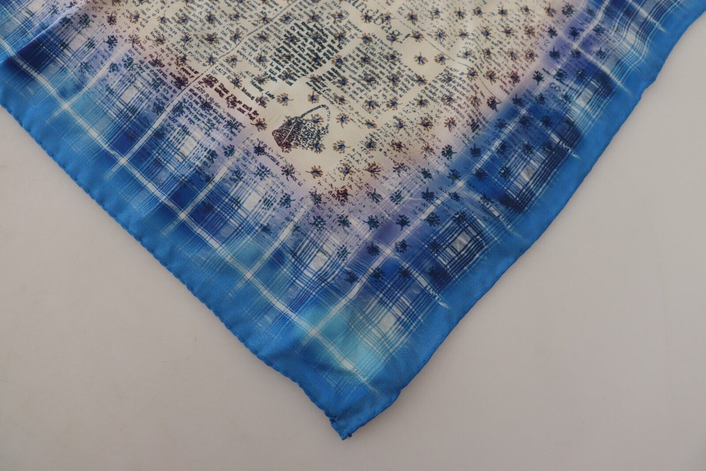 Elegant Blue Silk Men's Bandana Head Wrap