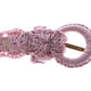 Elegant Pink Viscose Women's Belt - Made in Italy