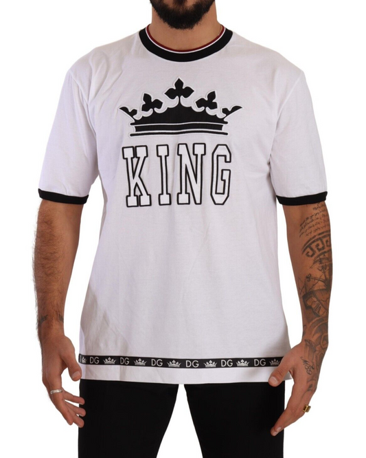 Royal Crown Motif Crew Neck Tee