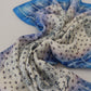 Elegant Blue Silk Men's Bandana Head Wrap