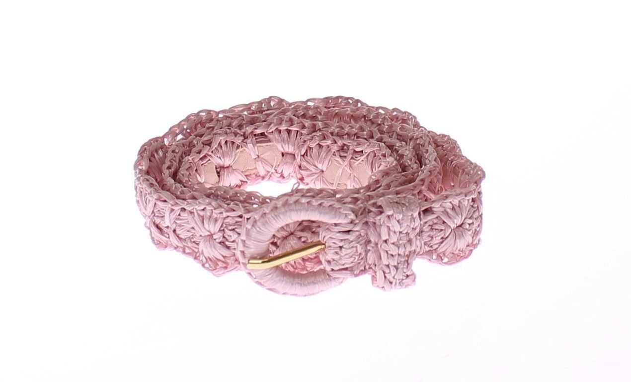 Elegant Pink Viscose Women's Belt - Made in Italy