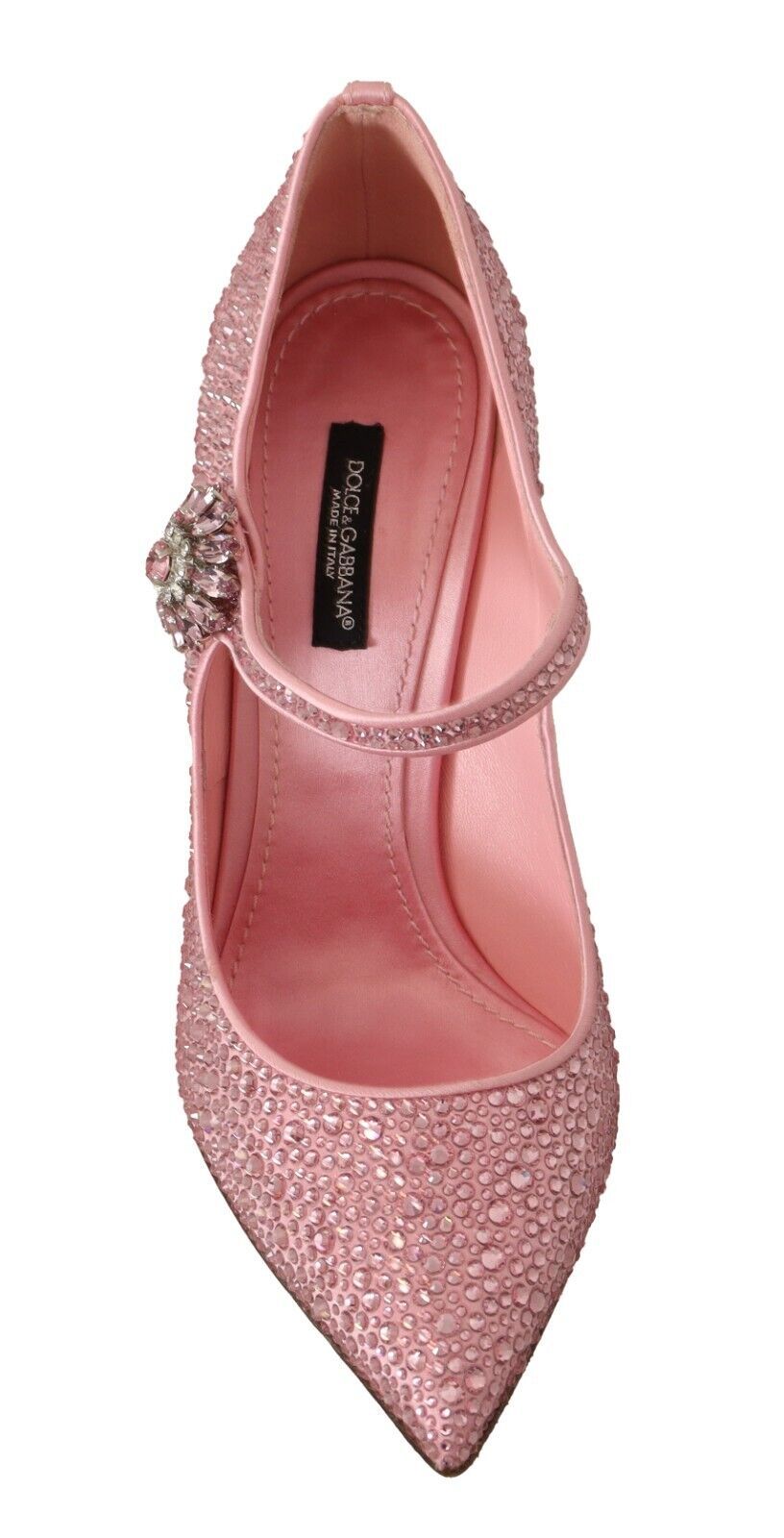 Crystal-Embellished Pink Silk Stilettos