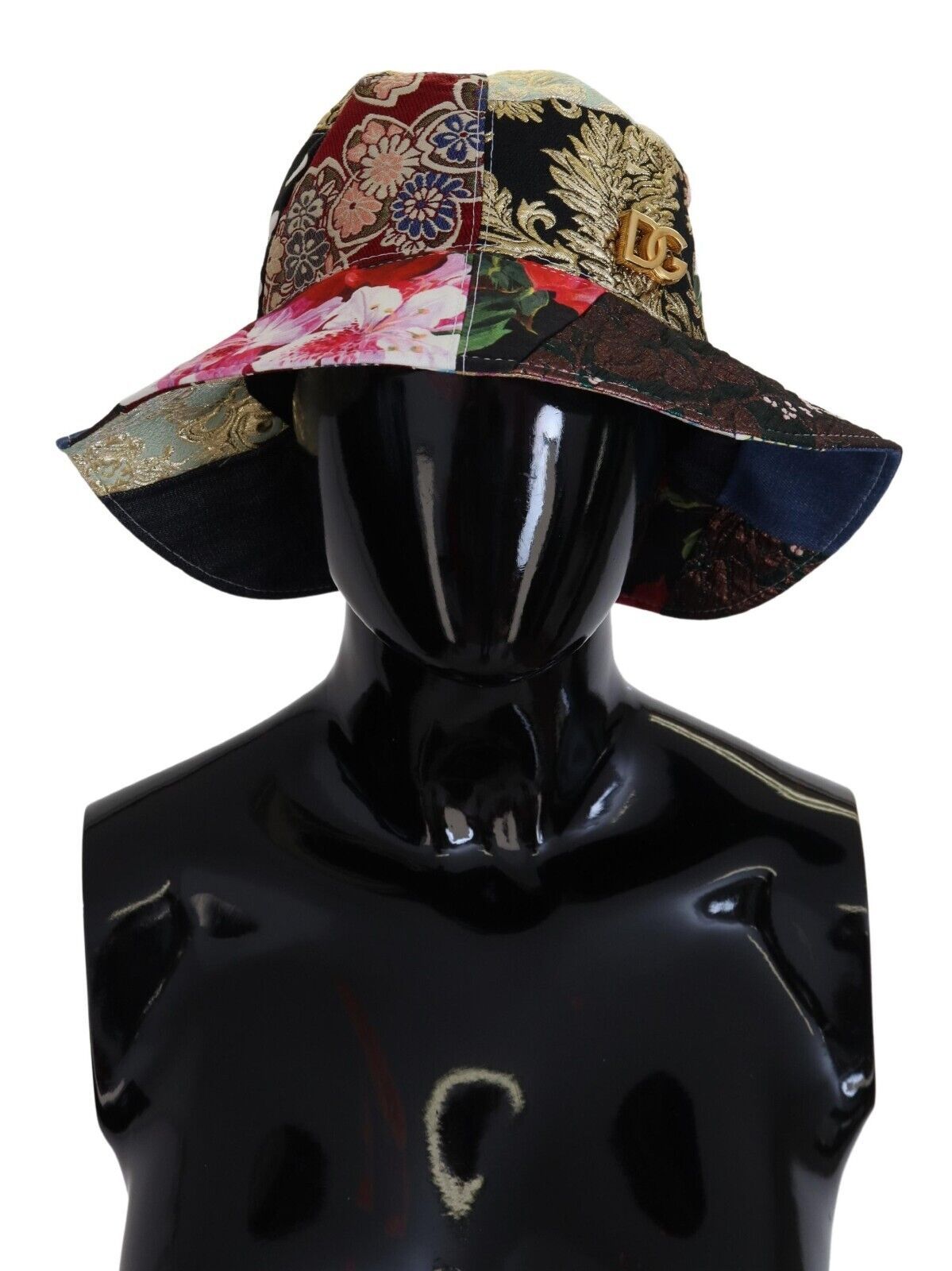 Multicolor Metallic Bucket Hat with Logo Details