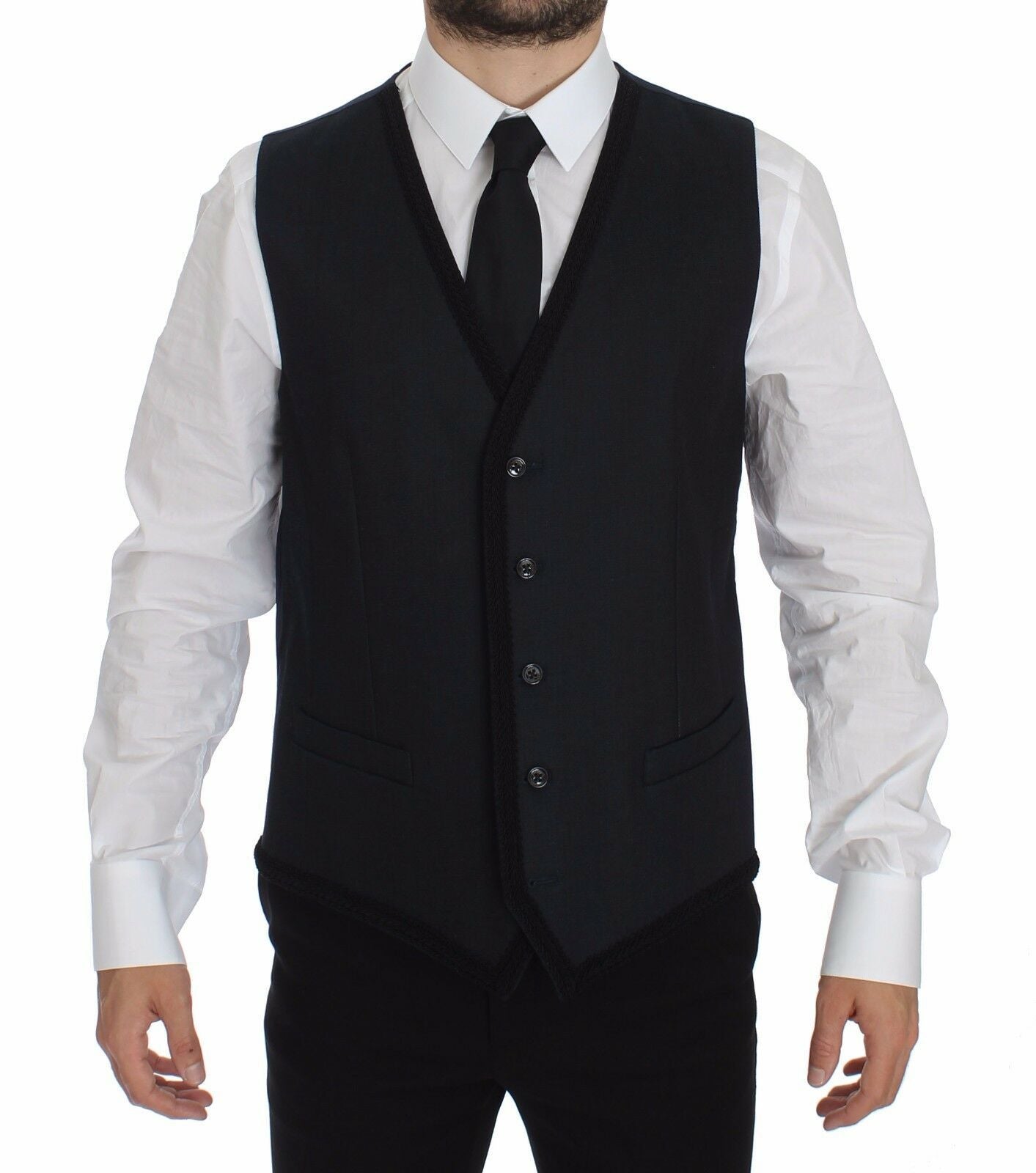 Blue Torero Inspired Cotton Stretch Blazer & Vest