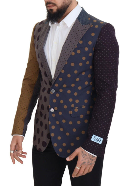 Elegant Multicolor Cotton Blazer