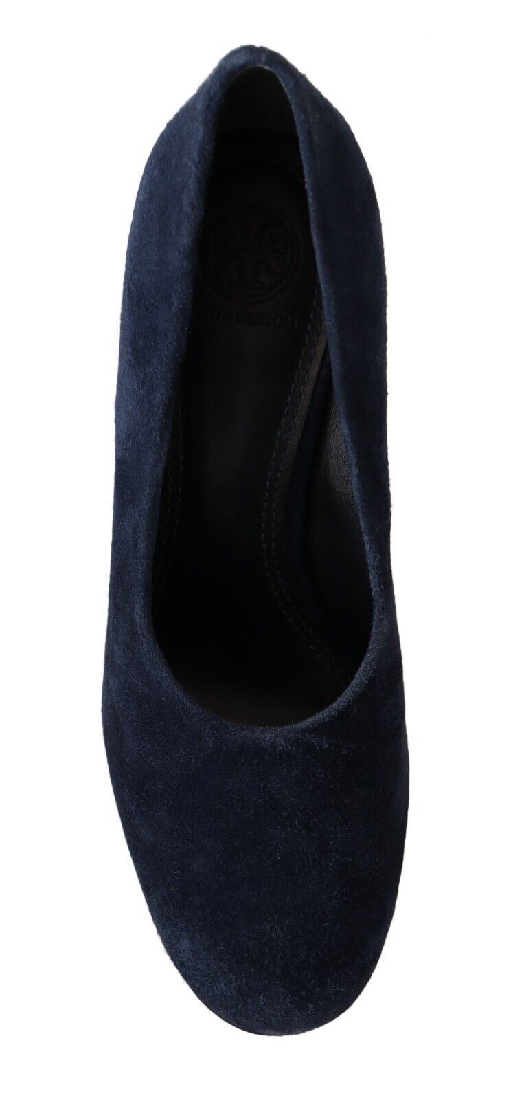 Elegant Navy Blue Suede Heels