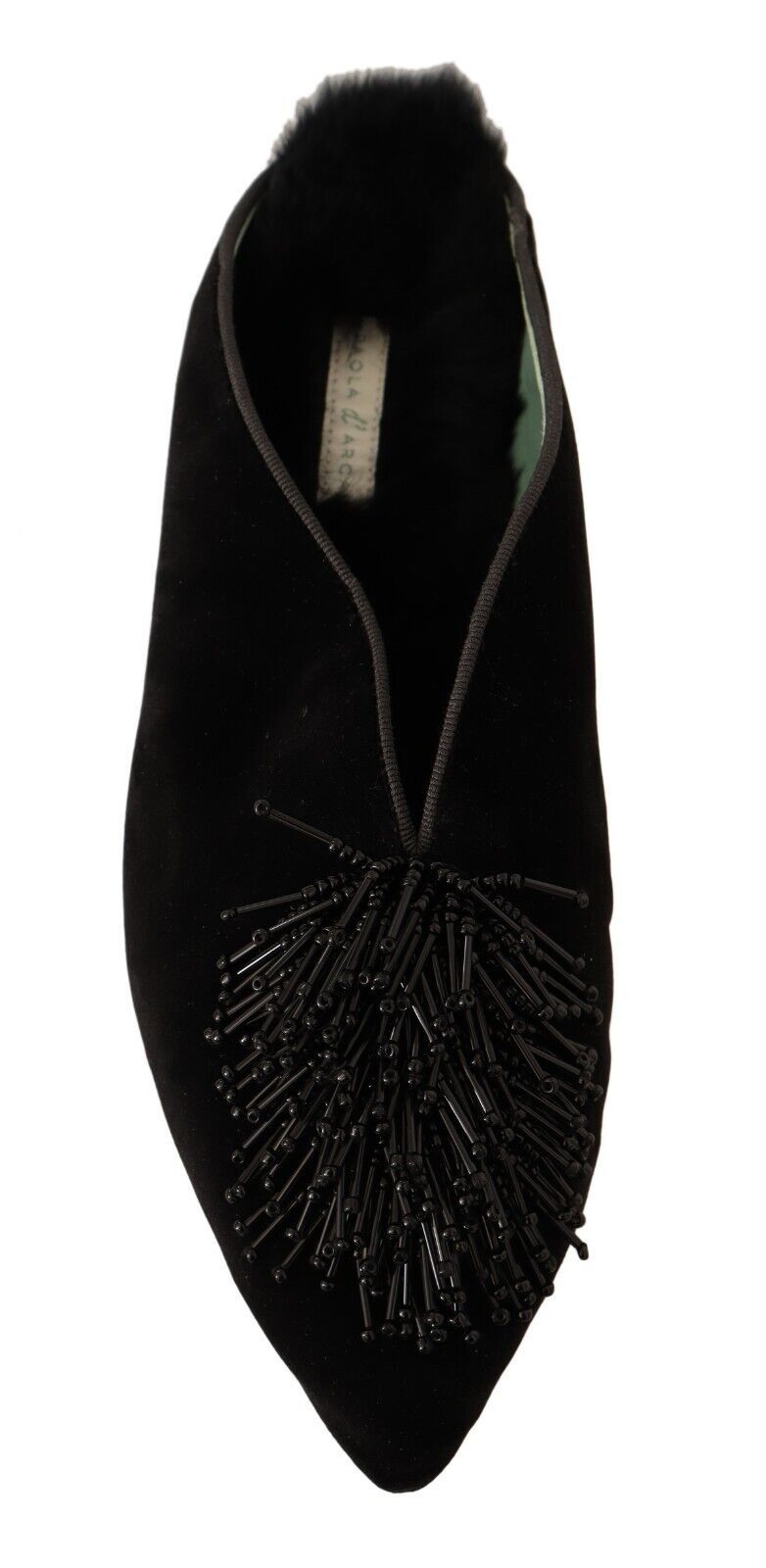 Elegant Suede Leather Embellished Flats