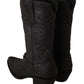 Sleek Mid Calf Leather Boots