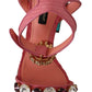Elegant Pink Crystal Ankle Strap Heels