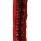 Red Lace-Up Knee High Leather Boots