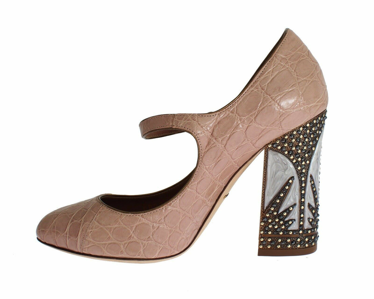 Exquisite Exotic Skin Block Heels Pumps