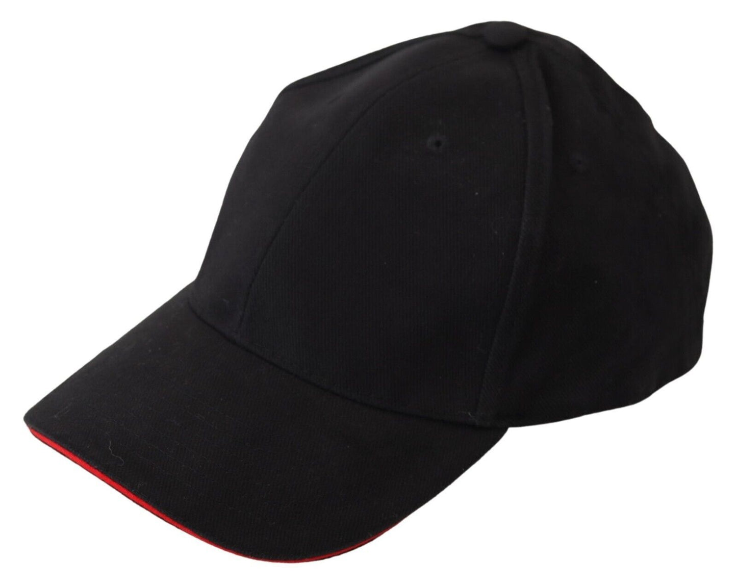 Sleek Black Cotton Baseball Hat