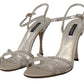 Crystal-Embellished Silk Blend Heels