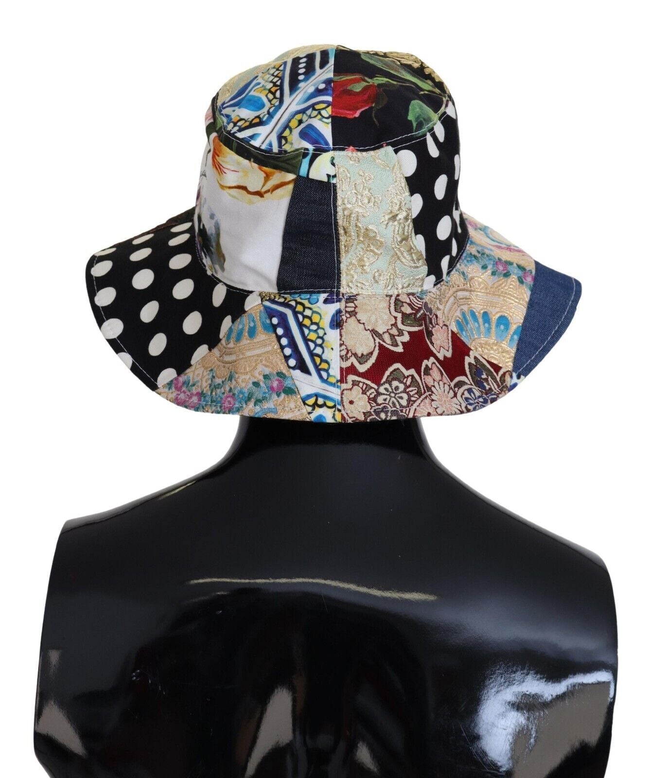 Multicolor Metallic Bucket Hat with Logo Details