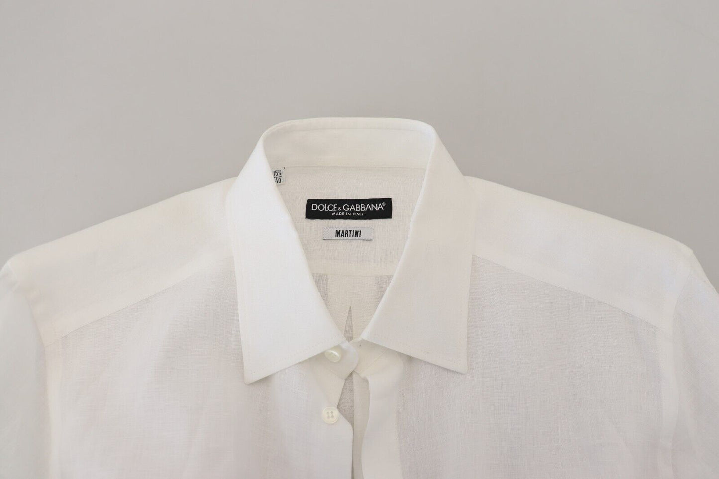 Elegant White Martini Dress Shirt