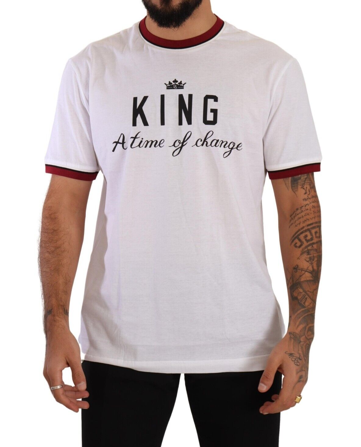 Regal Crown Print Crew Neck Tee