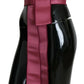 Pink 100% Silk 3 Button Closure Wide Waist Belt