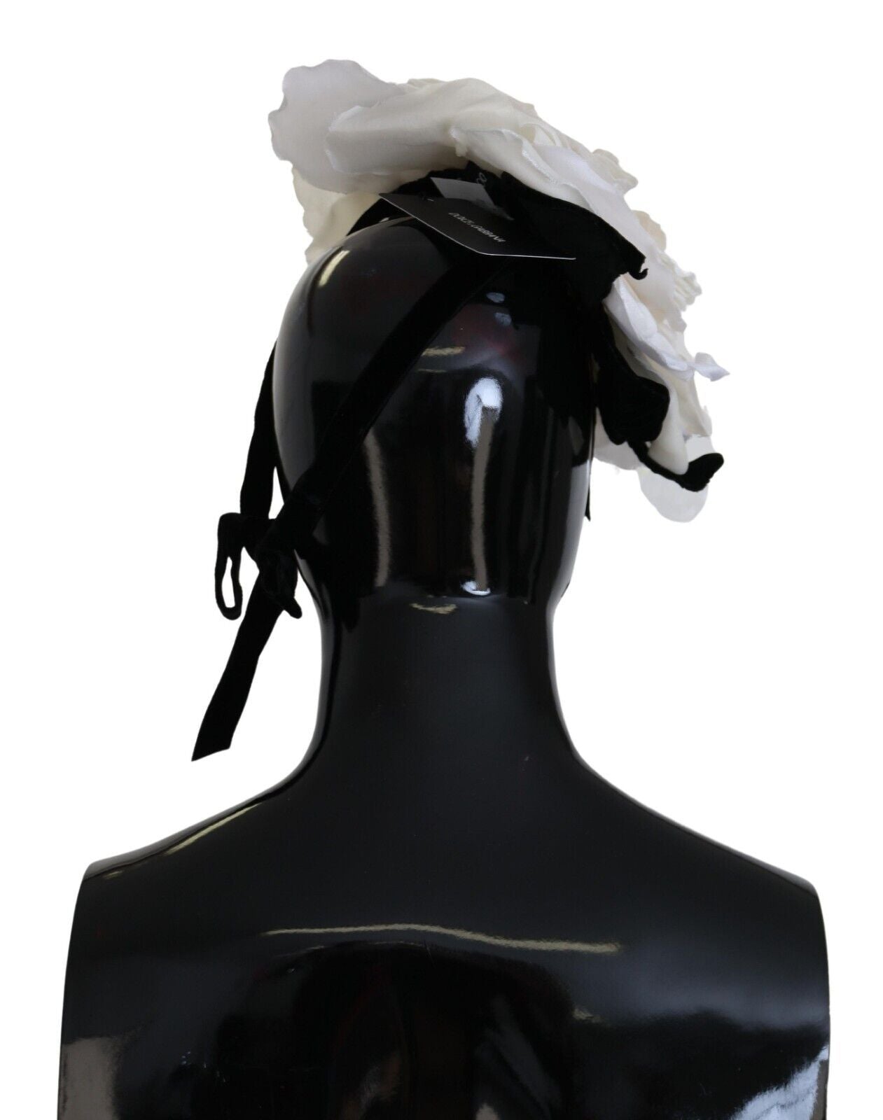 Elegant White Silk Floral Hat