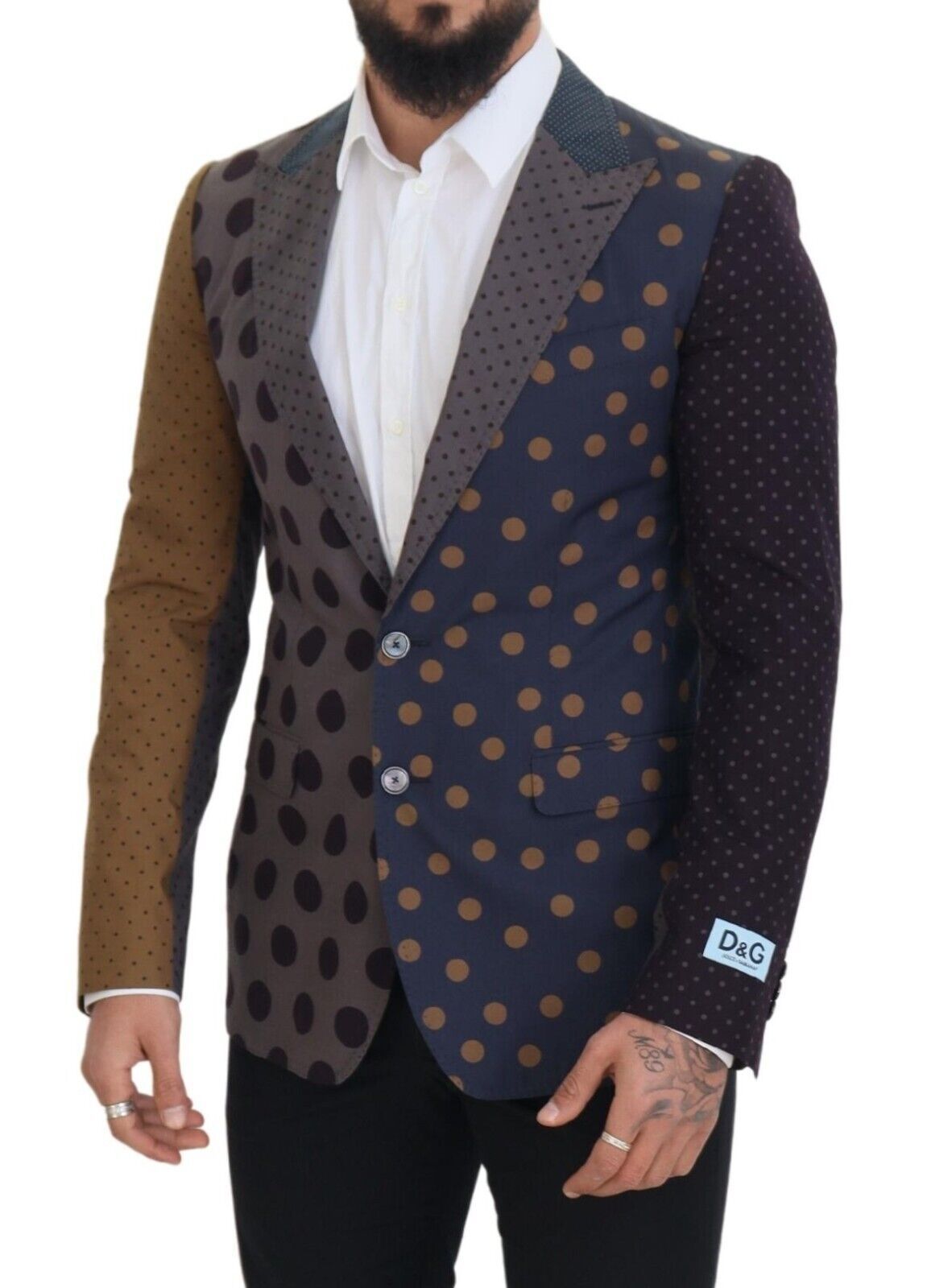 Elegant Multicolor Cotton Blazer