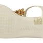 Black White Heart Crystal Sandals Flip Flop Shoes